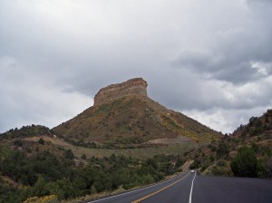 The road to Mesa Verde, Colorado.